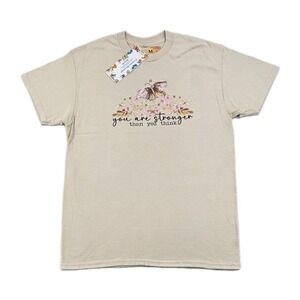You Are Stronger Than You Think Butterfly Flowers‎ Women's Med T Shirt Inspiring